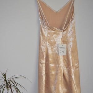 Gold Satin Slip Dress